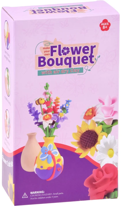 Dėlionė Jokomisiada Creative 28-Piece DIY Flower-Making Kit with Modelling Clay and Vase ZA6414