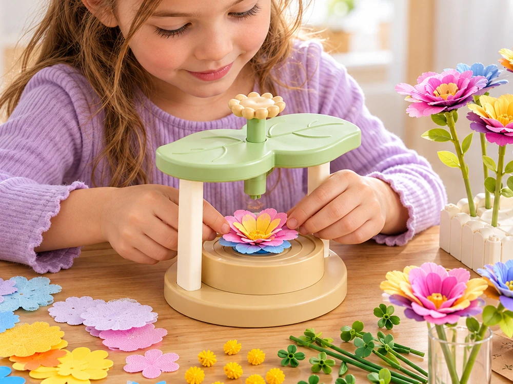Jokomisiada Creative Flower-Making Kit 96 Pieces with Flower Maker, Vase and Bouquet Accessories ZA6200
