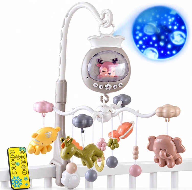 Jokomisiada Crib carousel with projector - several dozen melodies SAFARI ZA6299