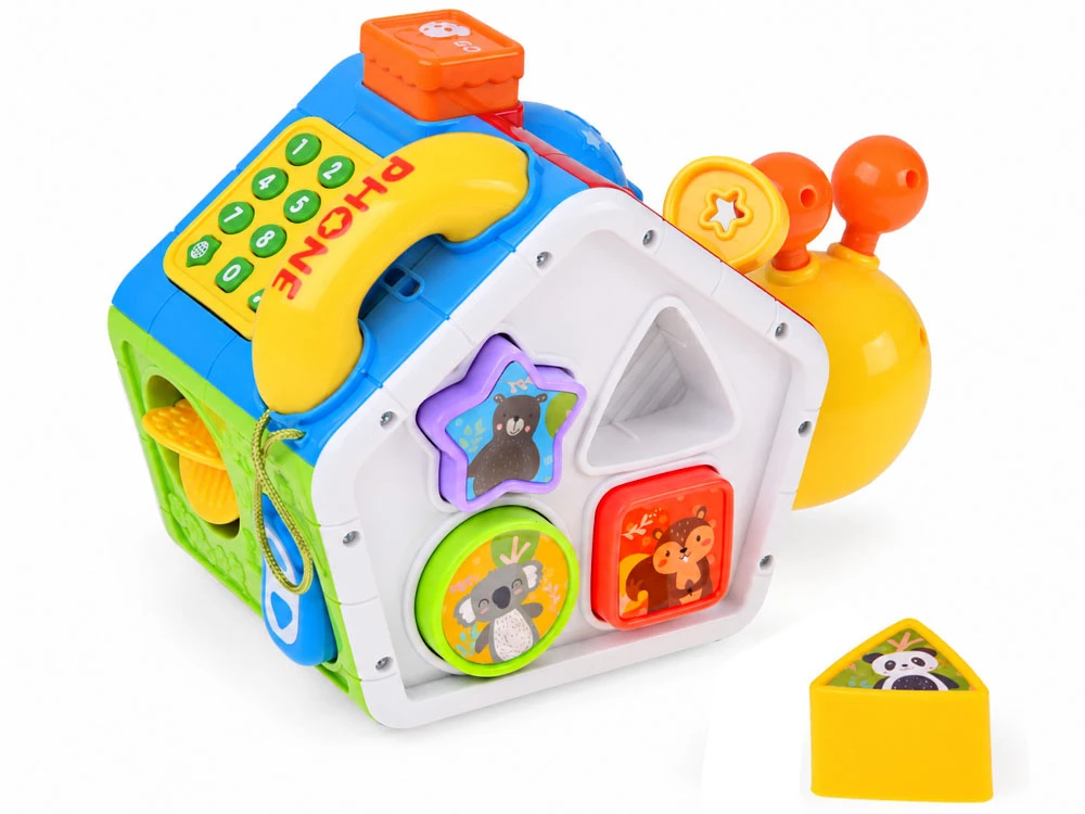 Jokomisiada Edukacinis kubas Dancing SNAIL HOUSE – muzika, šviesa, rūšiuoklė ZA6195