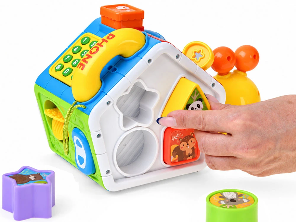 Jokomisiada Edukacinis kubas Dancing SNAIL HOUSE – muzika, šviesa, rūšiuoklė ZA6195