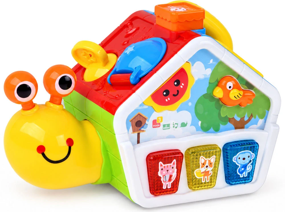 Jokomisiada Edukacinis kubas Dancing SNAIL HOUSE – muzika, šviesa, rūšiuoklė ZA6195