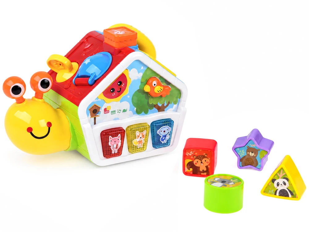 Jokomisiada Edukacinis kubas Dancing SNAIL HOUSE – muzika, šviesa, rūšiuoklė ZA6195