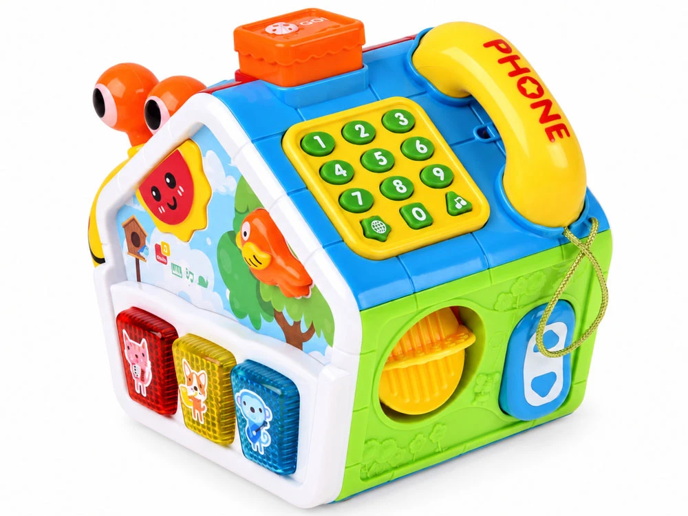 Jokomisiada Edukacinis kubas Dancing SNAIL HOUSE – muzika, šviesa, rūšiuoklė ZA6195