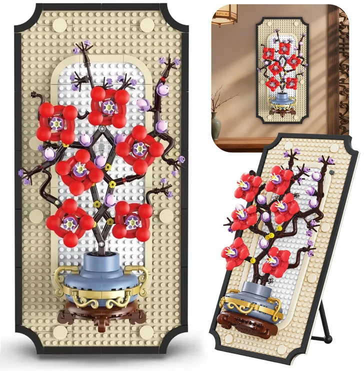 Jokomisiada Decorative blocks Flowers in a vase in the picture 529pcs ZA6370