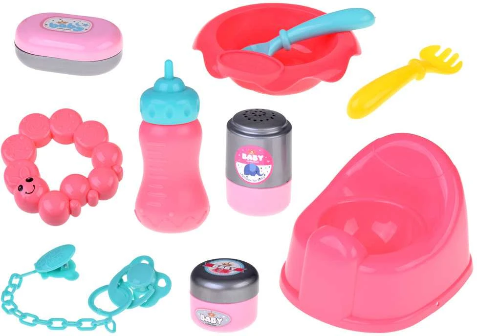 Jokomisiada Deluxe Baby Doll Set with Stroller, Crib, Play Mat and Accessories – 17 pcs ZA5916