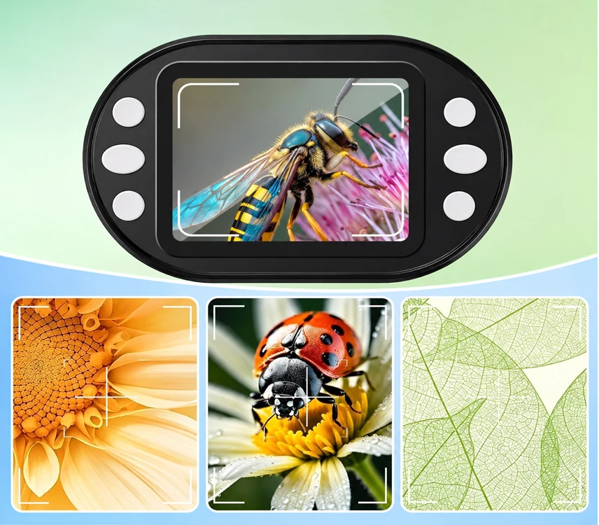 Jokomisiada Digital Microscope for Kids 1000x 2” Screen Camera LED ES0031