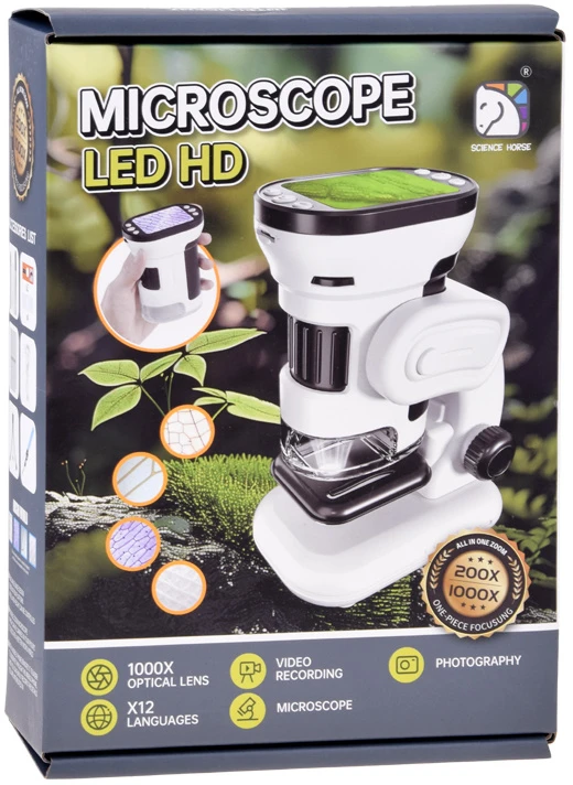 Jokomisiada Digital Microscope for Kids 1000x 2” Screen Camera LED ES0031