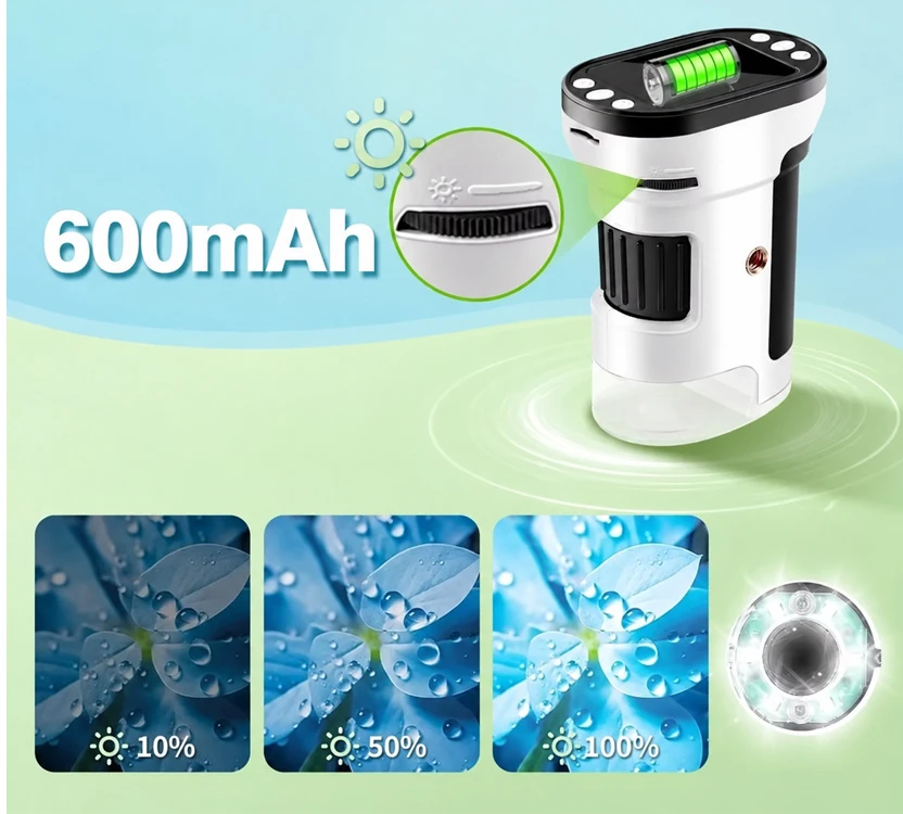 Jokomisiada Digital Microscope for Kids 1000x 2” Screen Camera LED ES0031