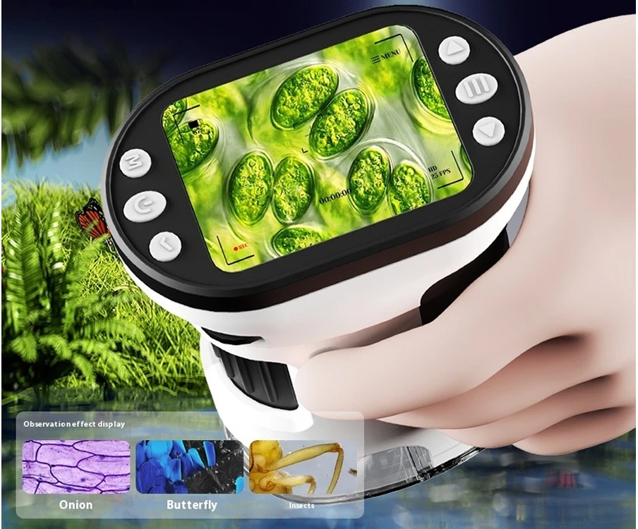 Jokomisiada Digital Microscope for Kids 1000x 2” Screen Camera LED ES0031