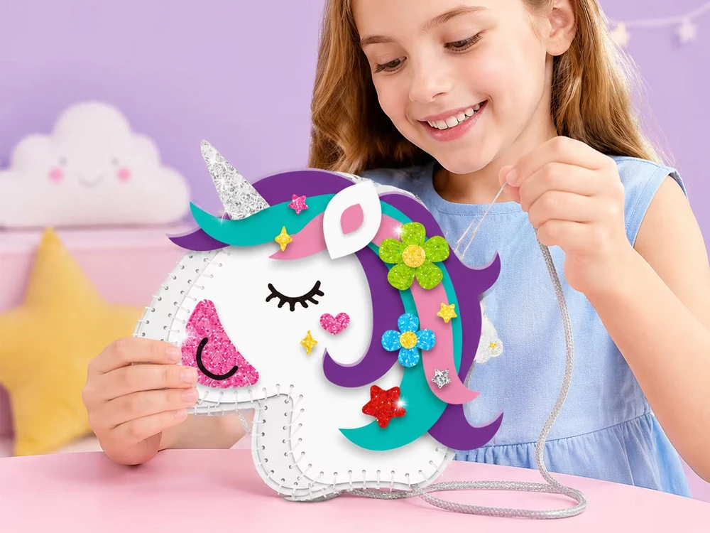 Jokomisiada „Pasidaryk pats“ krepšelio gamybos rinkinys UNICORN kūrybinis veltinio krepšelis ZA6263