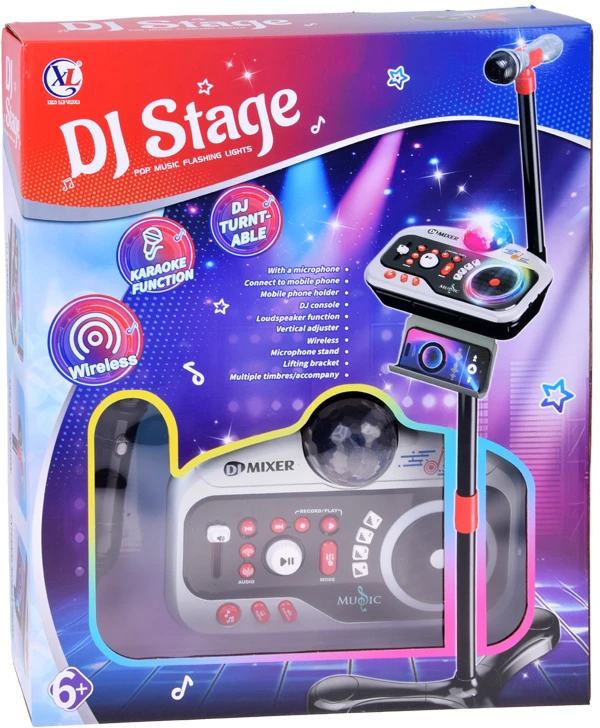 Dėlionė Jokomisiada DJ Mixer Console for Children Microphone Karaoke Bluetooth IN0196