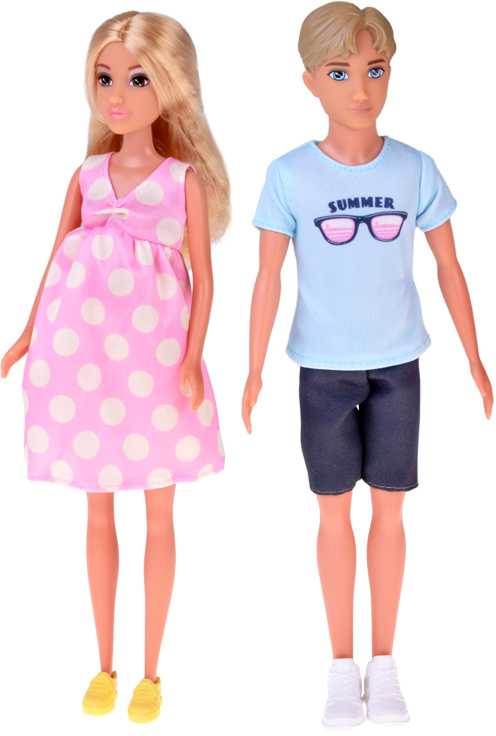 Jokomisiada Doll family set: mom, dad, pregnant doll, baby, newborn ZA5700