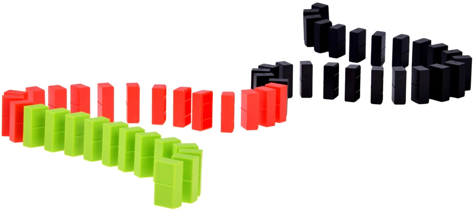 Jokomisiada Domino Set for Kids 100 Pieces Colorful Blocks Educational Building Toy ZA6290