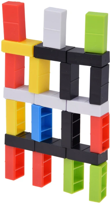Jokomisiada Domino Set for Kids 100 Pieces Colorful Blocks Educational Building Toy ZA6290