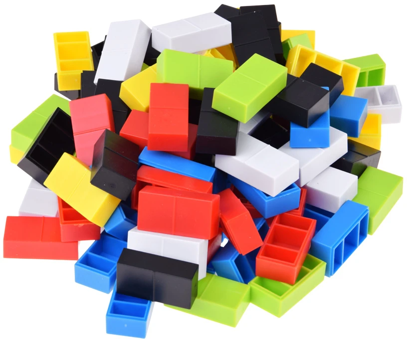 Jokomisiada Domino Set for Kids 100 Pieces Colorful Blocks Educational Building Toy ZA6290