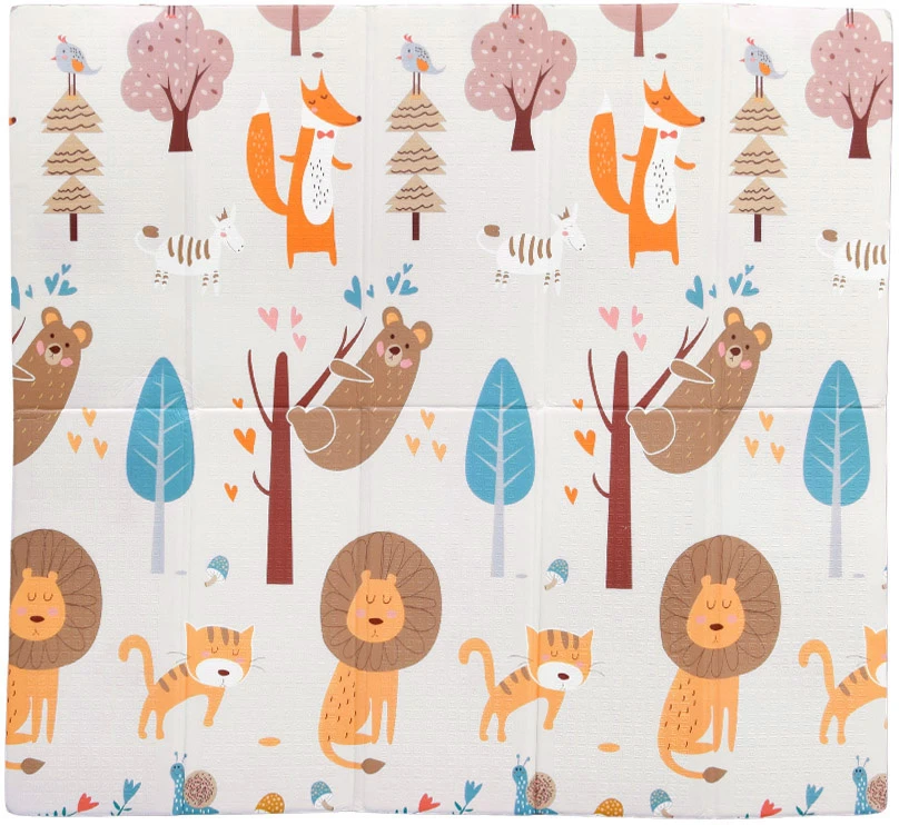 Jokomisiada Double-sided foam mat for babies - foldable, waterproof ZA6544