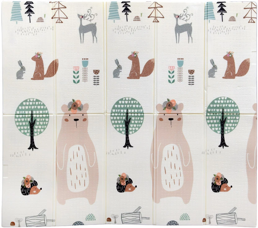 Jokomisiada Double-sided foam mat for babies - foldable, waterproof ZA6544