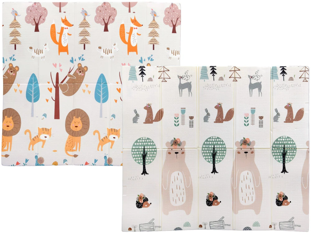 Jokomisiada Double-sided foam mat for babies - foldable, waterproof ZA6544