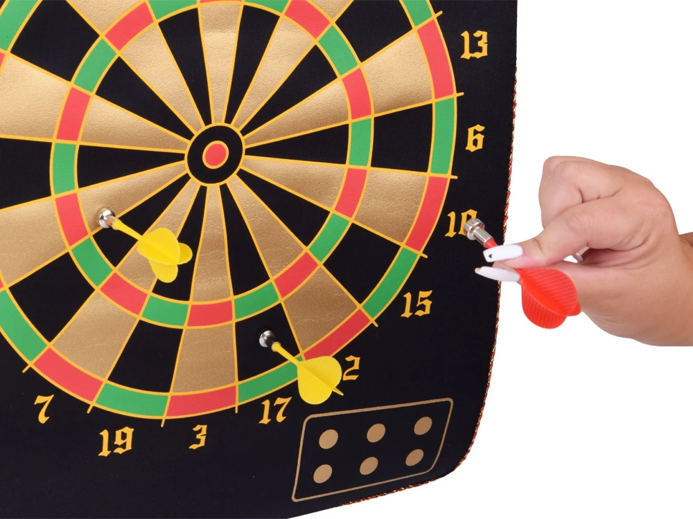 Jokomisiada Double-Sided Magnetic Dartboard with 6 Darts Skill Game GR0865