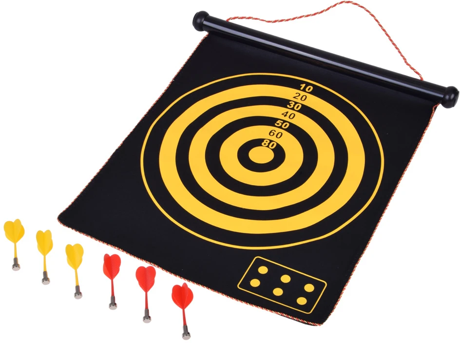 Jokomisiada Double-Sided Magnetic Dartboard with 6 Darts Skill Game GR0865
