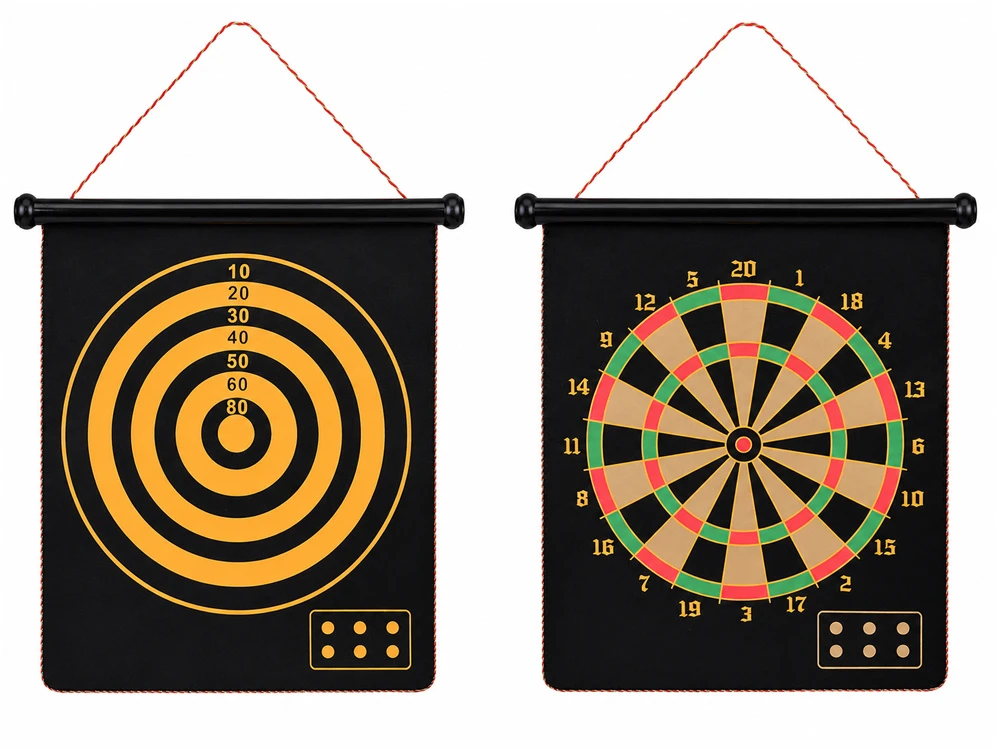 Jokomisiada Double-Sided Magnetic Dartboard with 6 Darts Skill Game GR0865