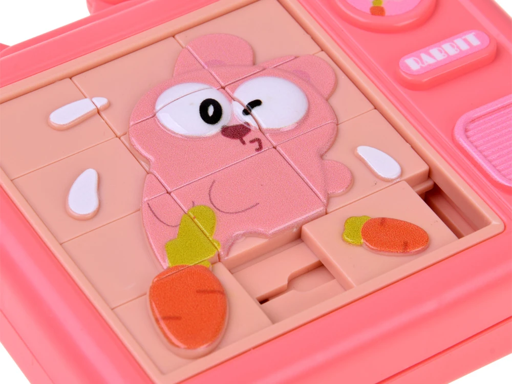 Dėlionė Jokomisiada Double-Sided Sensory Puzzle Bunny Sliding Puzzle Color Maze for Kids ZA6425