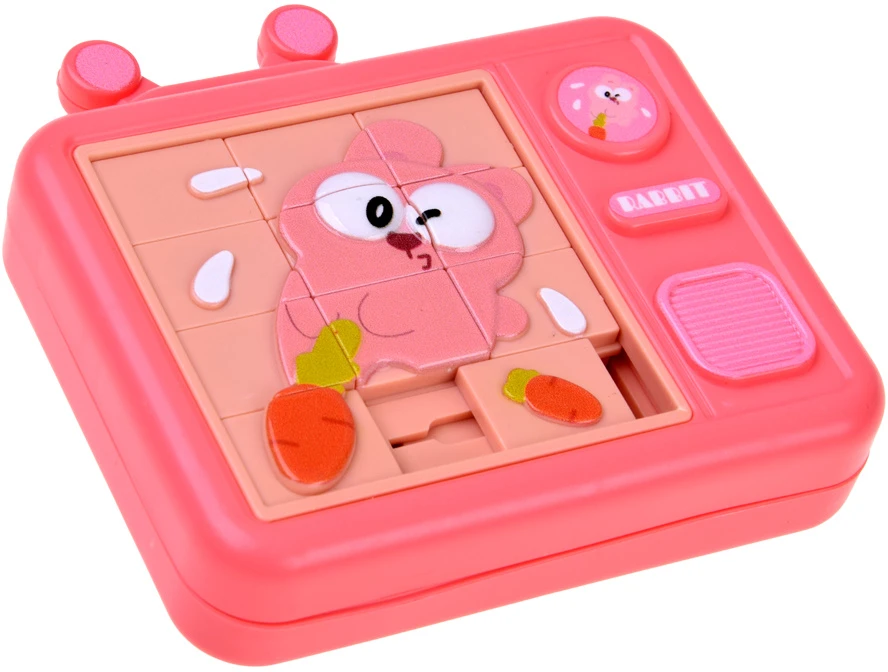 Dėlionė Jokomisiada Double-Sided Sensory Puzzle Bunny Sliding Puzzle Color Maze for Kids ZA6425