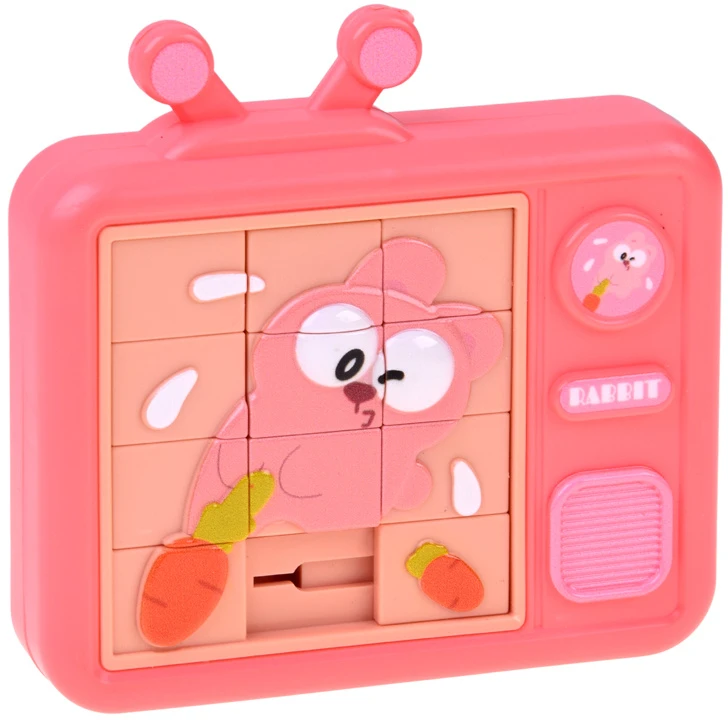 Dėlionė Jokomisiada Double-Sided Sensory Puzzle Bunny Sliding Puzzle Color Maze for Kids ZA6425