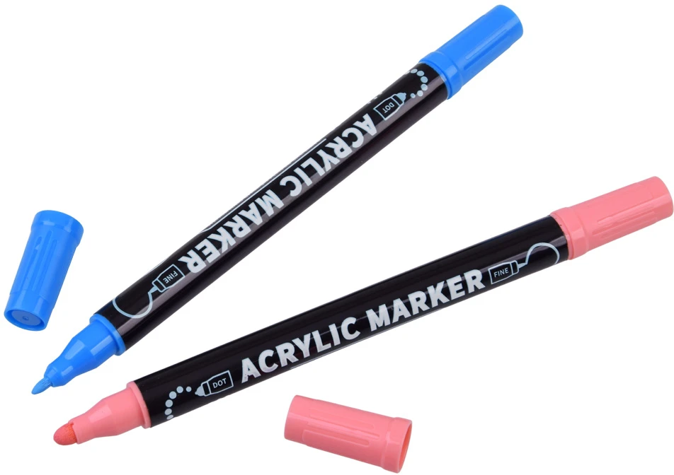 Jokomisiada Double-sided waterproof acrylic markers 60 pcs - various uses AP0125
