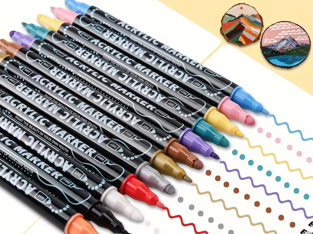 Jokomisiada Double-sided waterproof acrylic markers 60 pcs - various uses AP0125