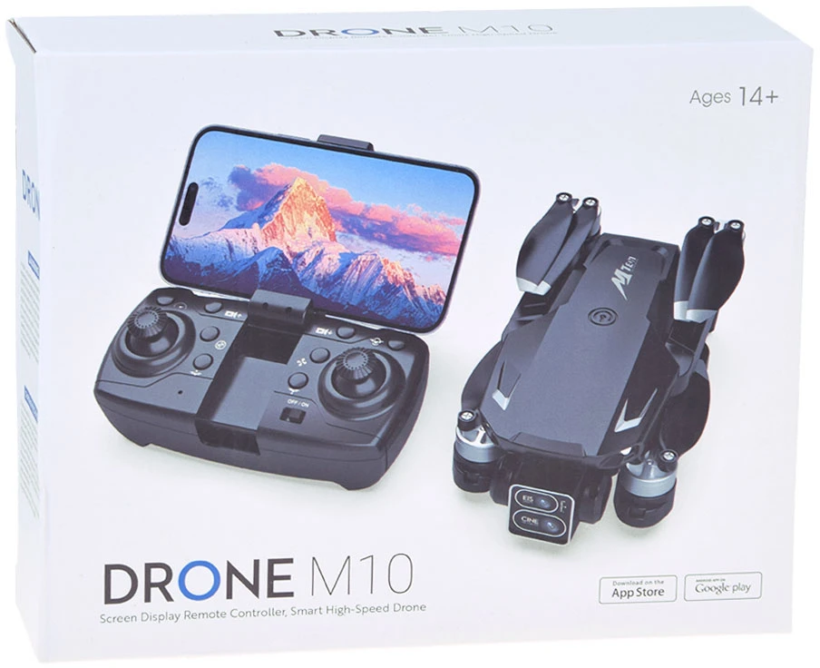 Jokomisiada Drone with camera and screen, remote controlled, foldable, photos and videos RC0768