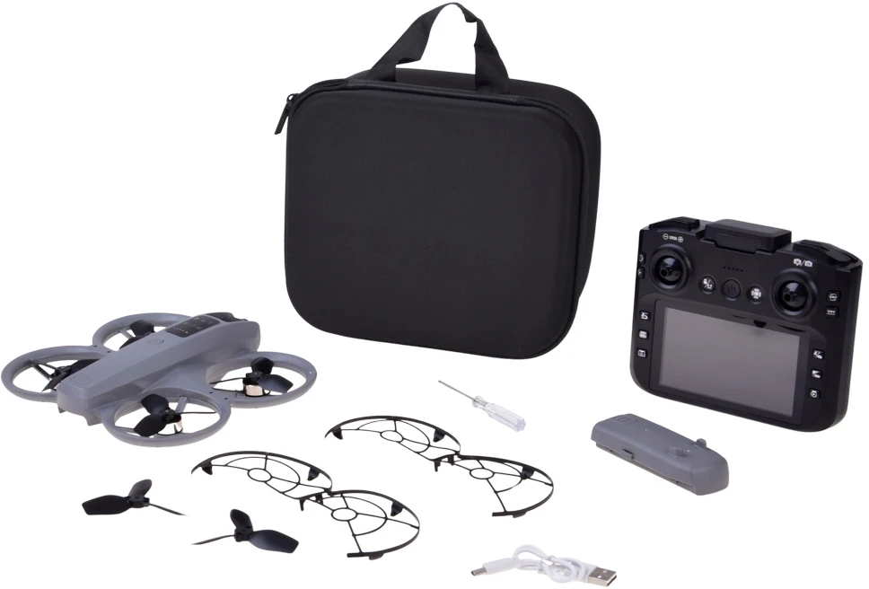 Jokomisiada Drone with camera - remote-controlled Kvadkopteris + remote control with LCD screen RC0775