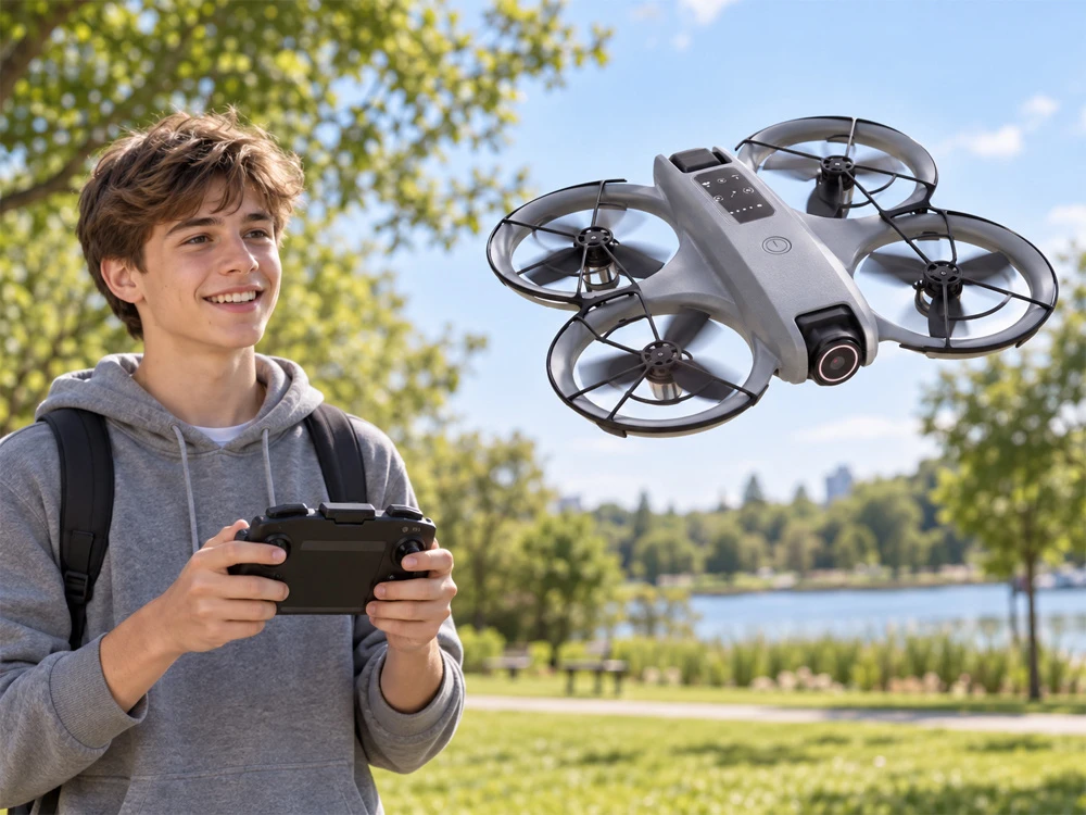Jokomisiada Drone with camera - remote-controlled Kvadkopteris + remote control with LCD screen RC0775