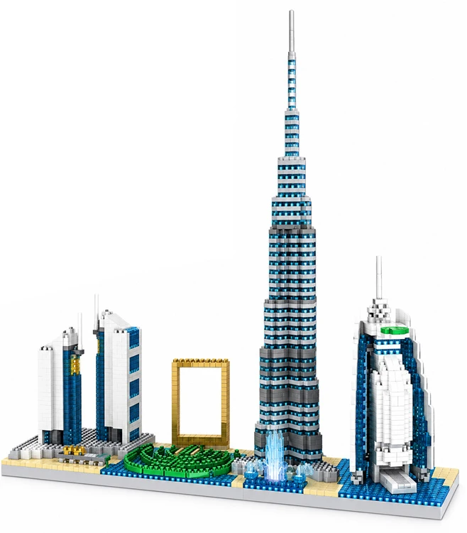 Jokomisiada Dubai Skyscrapers Construction Blocks - Famous Buildings of the City 3000+ Pieces ZA6269