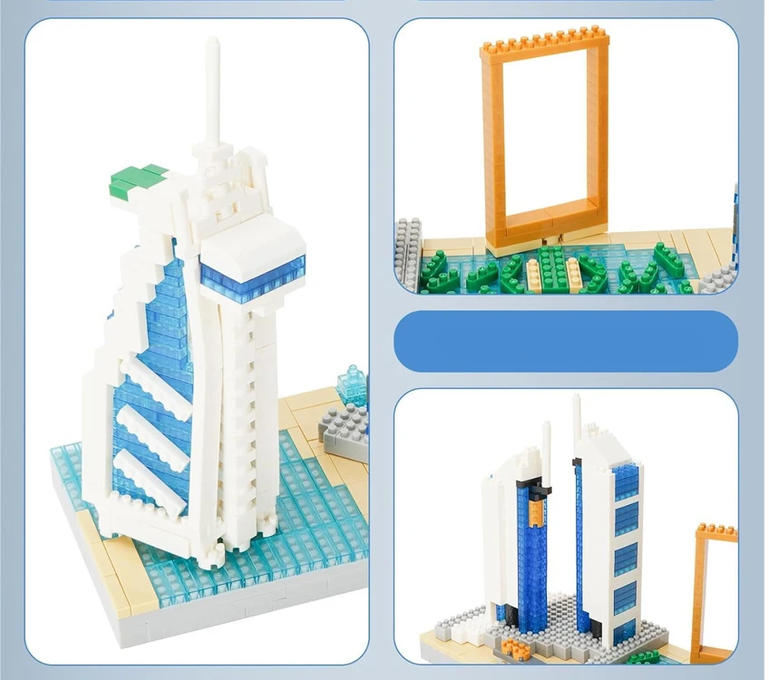 Jokomisiada Dubai Skyscrapers Construction Blocks - Famous Buildings of the City 3000+ Pieces ZA6269