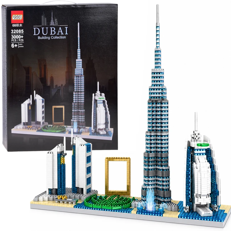 Jokomisiada Dubai Skyscrapers Construction Blocks - Famous Buildings of the City 3000+ Pieces ZA6269