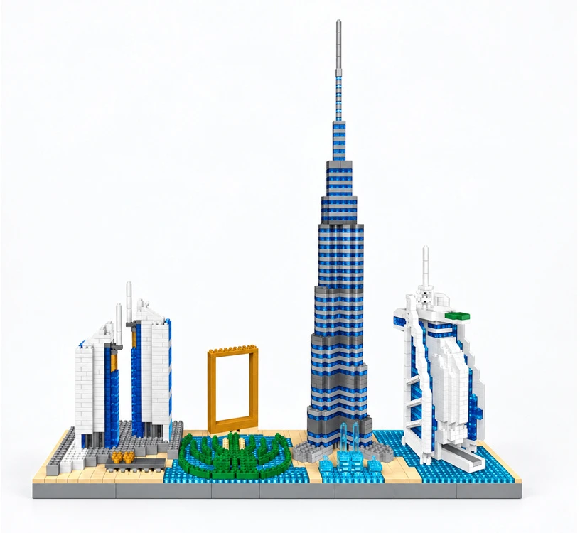 Jokomisiada Dubai Skyscrapers Construction Blocks - Famous Buildings of the City 3000+ Pieces ZA6269