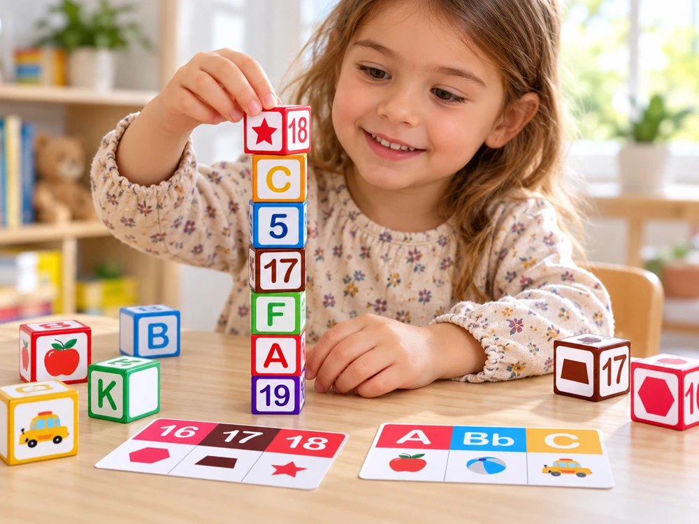 Jokomisiada EDUCATIONAL magnetic blocks - learning to count, letters, clock 35pcs ZA6603