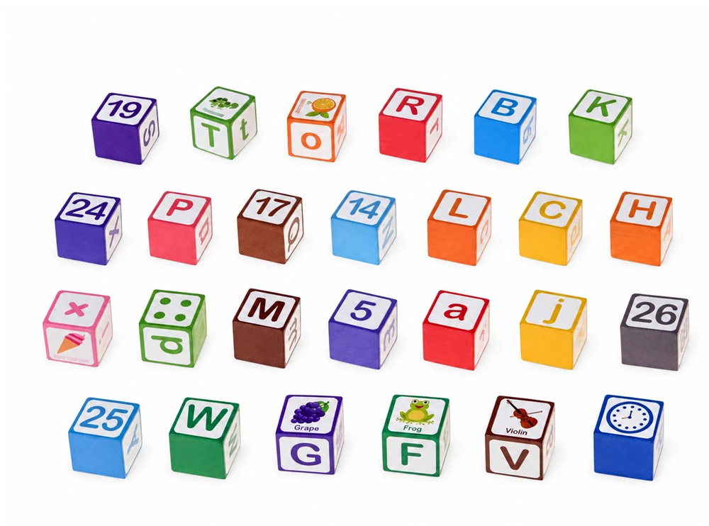 Jokomisiada EDUCATIONAL magnetic blocks - learning to count, letters, clock 35pcs ZA6603