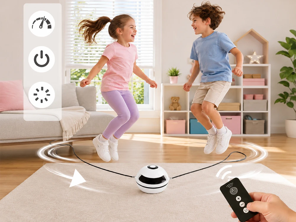 Jokomisiada Electric Interactive Jump Rope with Music, Remote Control and Counter SP0888