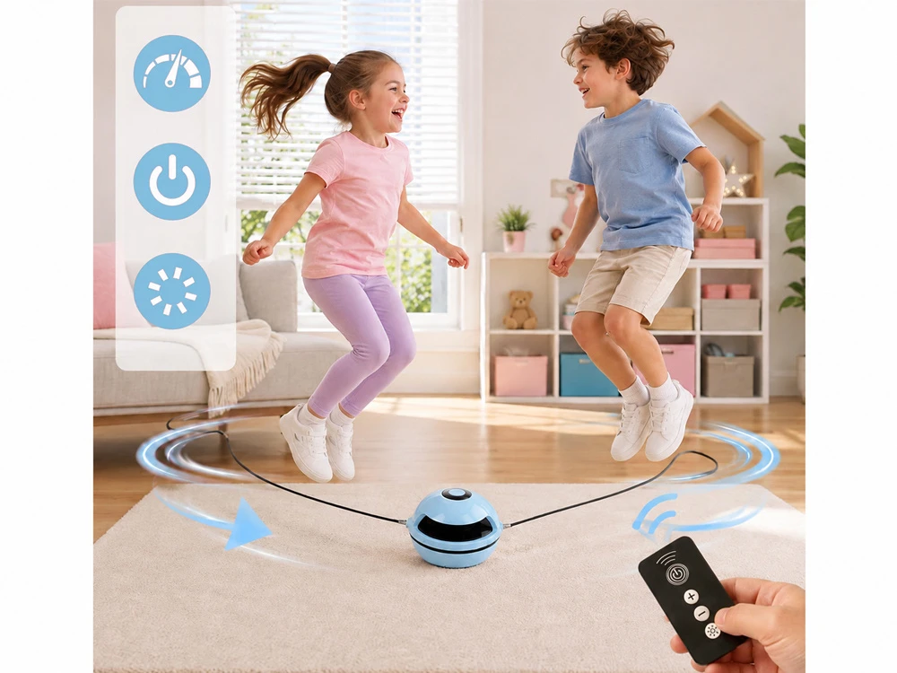 Jokomisiada Electric Interactive Jump Rope with Music, Remote Control and Counter SP0888