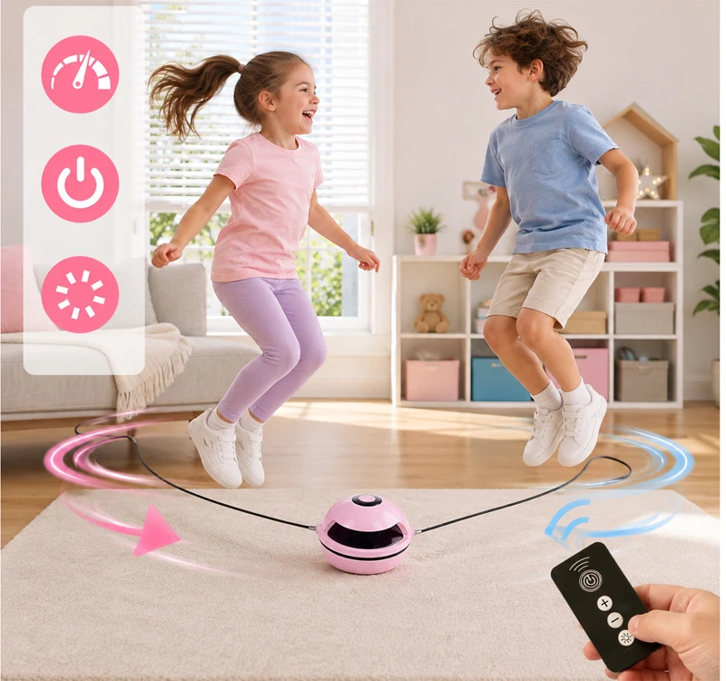 Jokomisiada Electric Interactive Jump Rope with Music, Remote Control and Counter SP0888