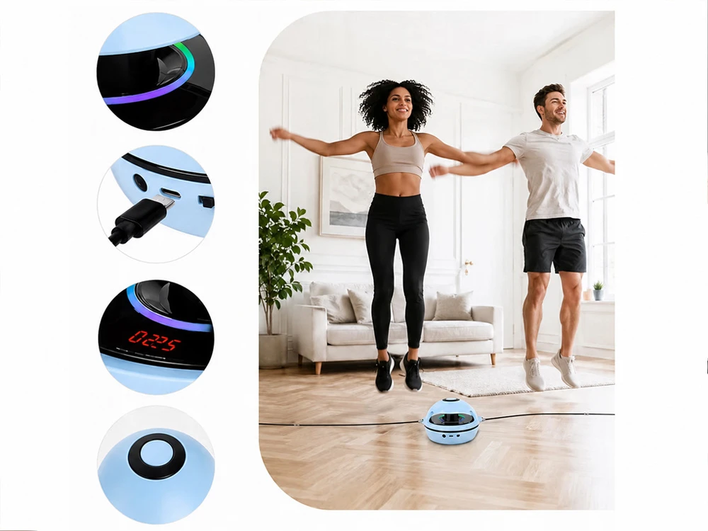 Jokomisiada Electric Interactive Jump Rope with Music, Remote Control and Counter SP0888