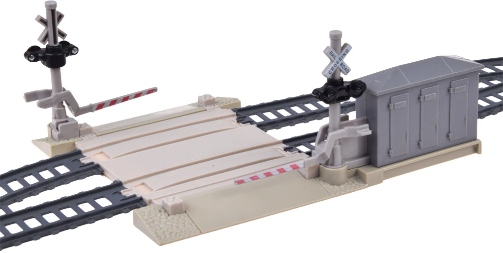 Jokomisiada Electric Train Set 335 cm Tracks Railway Crossing Barriers Lights RC078