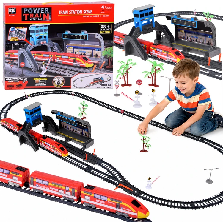 Jokomisiada Electric Train Set Station Platform Tracks Switches Light RC0782