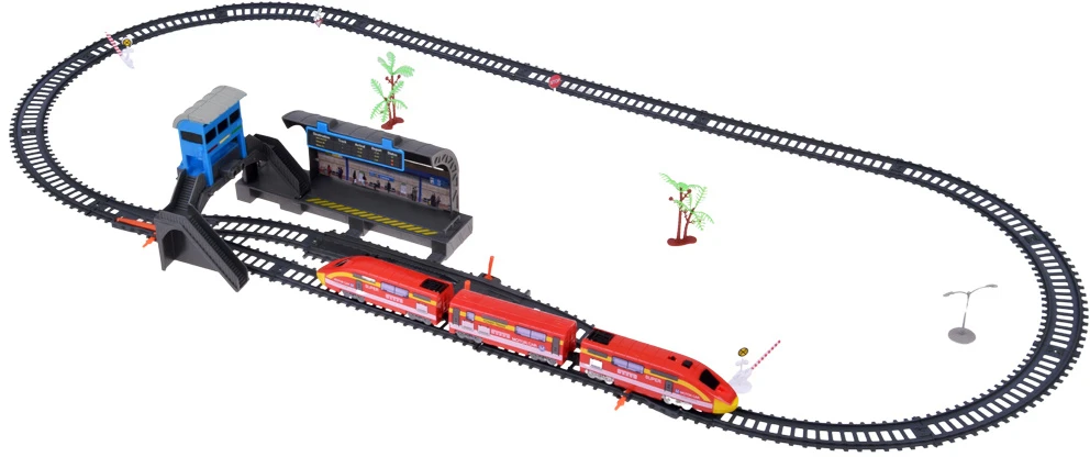Jokomisiada Electric Train Set Station Platform Tracks Switches Light RC0782
