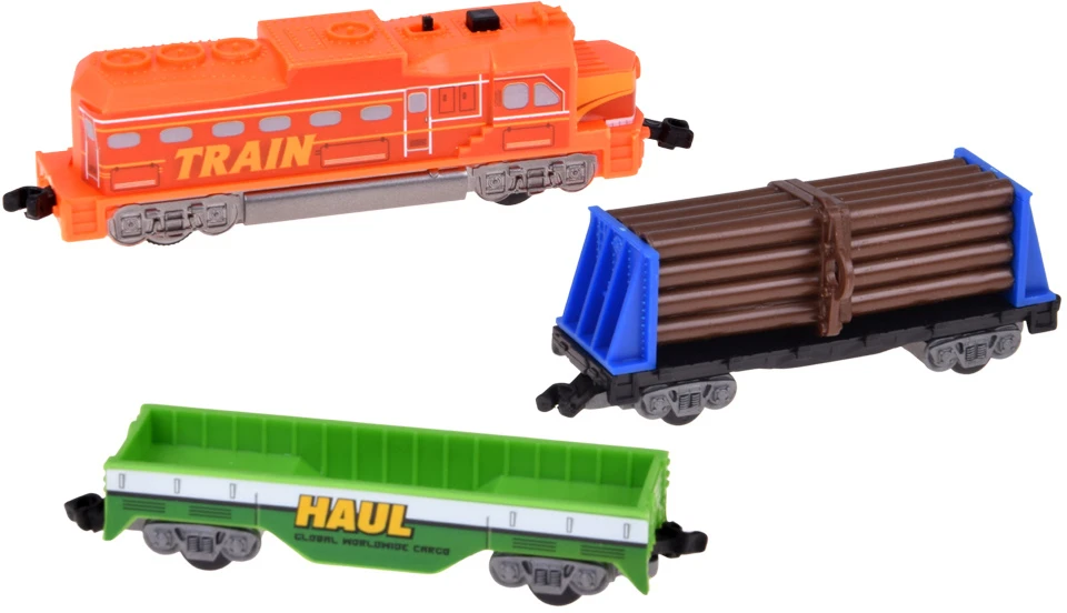 Jokomisiada Electric Train Set with Tracks, Locomotive, Wagons and Crane RC0783