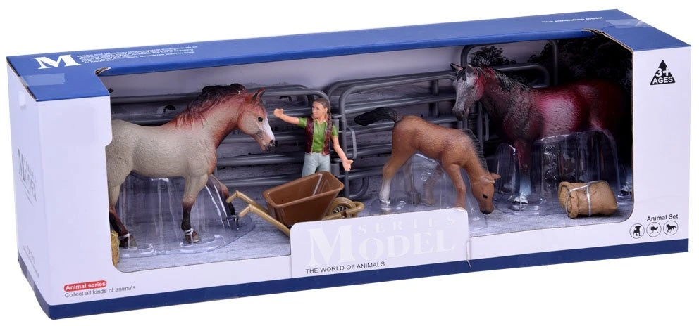 Jokomisiada FARM ANIMALS SERIES Set of horses from the farm Figurines COLLECTION ZA2604