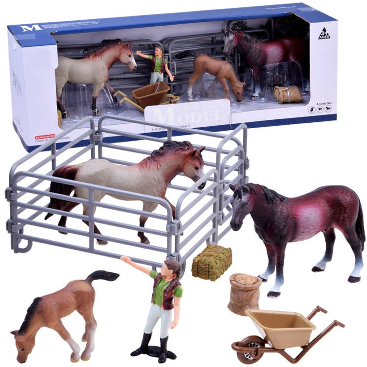 Jokomisiada FARM ANIMALS SERIES Set of horses from the farm Figurines COLLECTION ZA2604